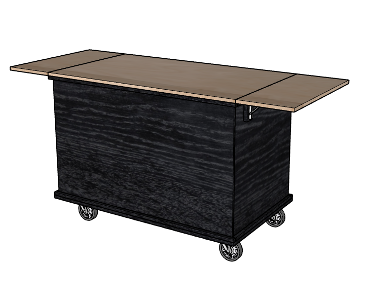 DIY Collapsible Charcuterie Cart Plan #0107