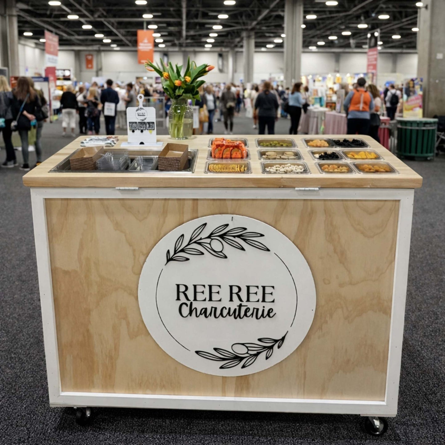 Round Mobile Cart Sign