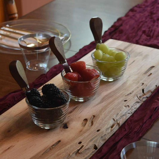 Hickory Live Edge Serving Board