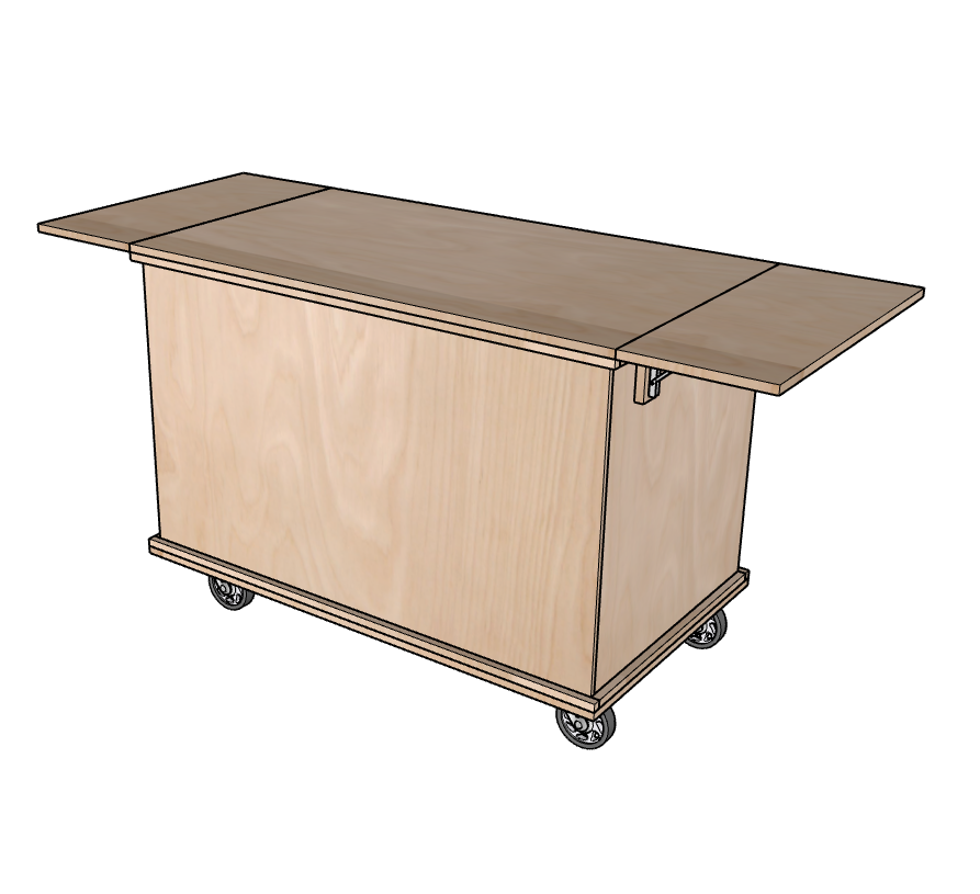 DIY Collapsible Charcuterie Cart Plan #0107