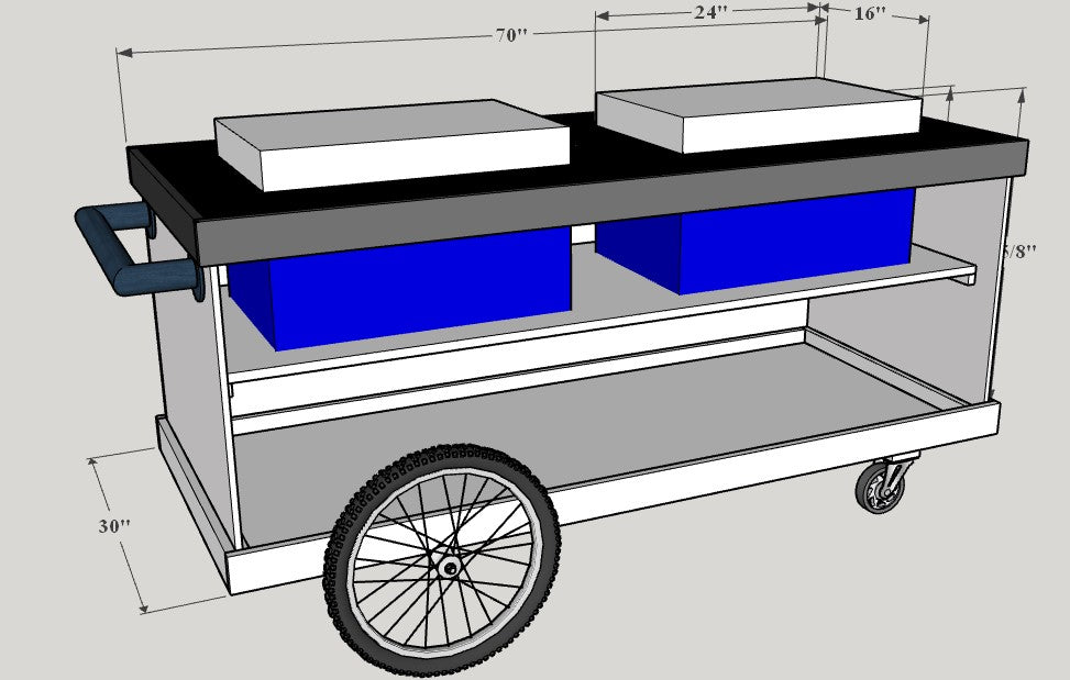 Event Beverage & Service Cart