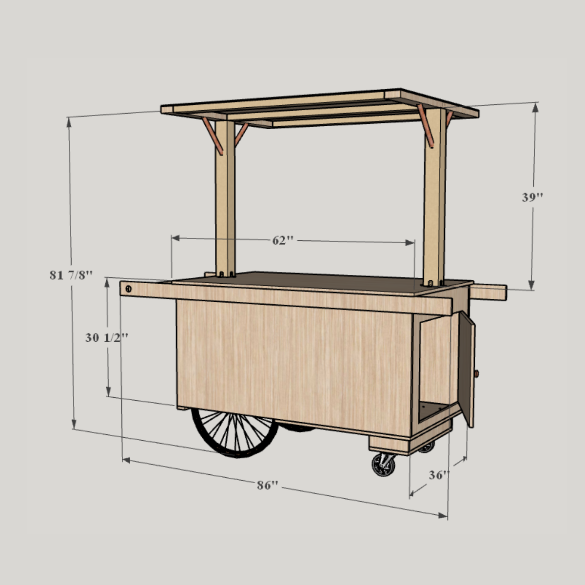 DIY Cake and Wedding Cart Plan #0102