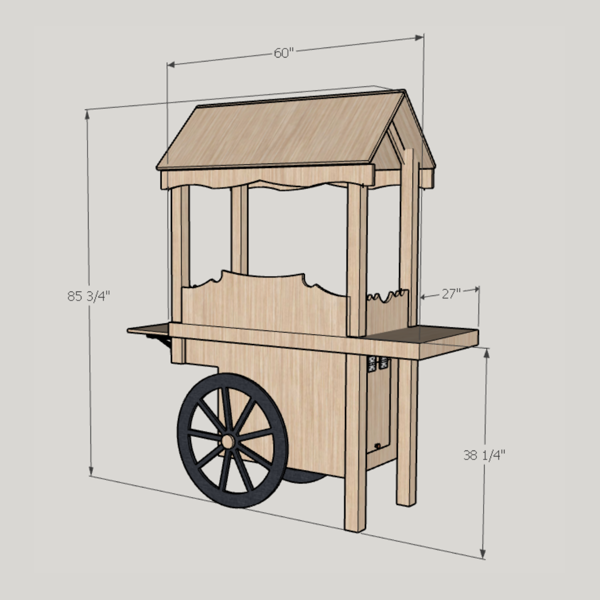 DIY Birthday and Pastry Cart Plan #0103