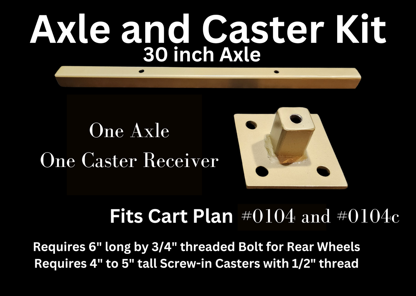 Wheel and Caster Kit for Plan #0104 AND #0104c