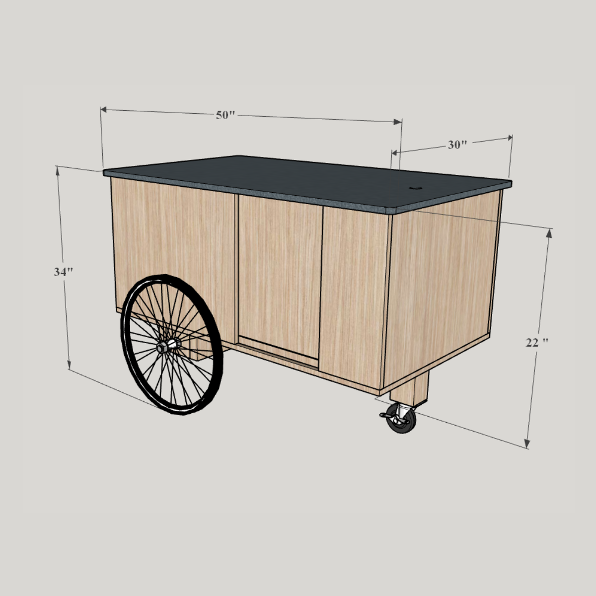 DIY General Purpose Cart Plan #0104 - Collapsible Available