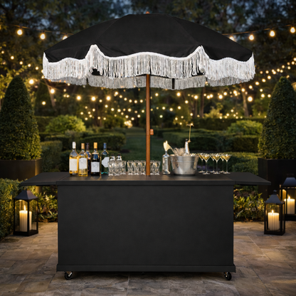 Modern - Flat Front Collapsible Charcuterie/Food Cart (Model #0107 Modern)