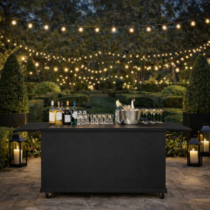 Modern - Flat Front Collapsible Charcuterie/Food Cart (Model #0107 Modern)