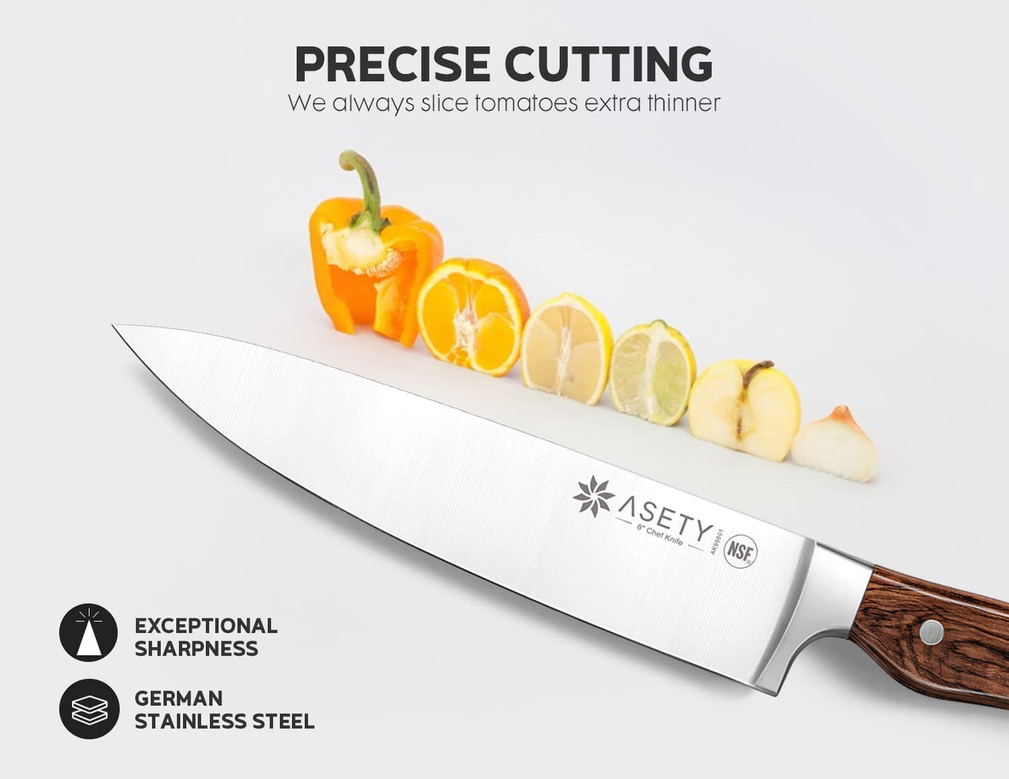 ASETY Kitchen Knives (3 Piece)