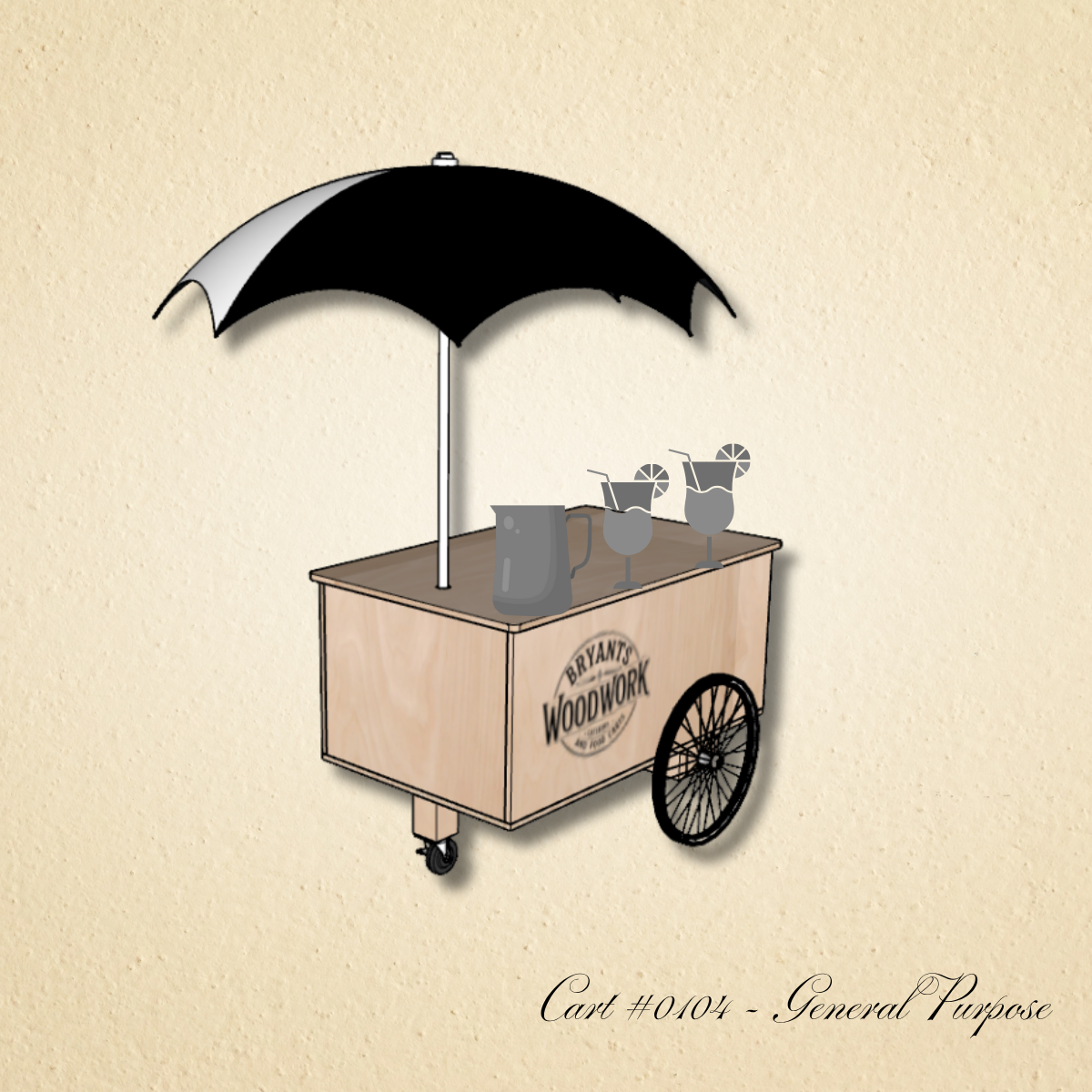 Collapsible General Purpose Service Cart #0104 (Copy)