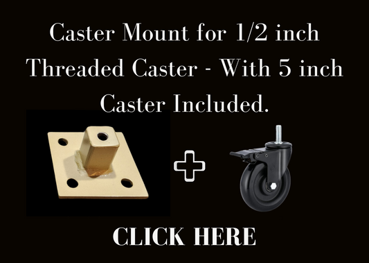 Caster Mount for 1/2 inch Threaded Caster