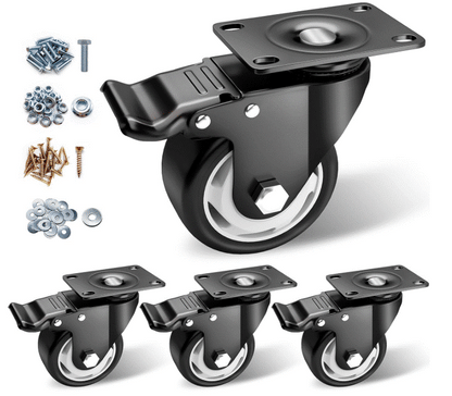 Caster Wheels - 3 inch Casters Set of 4