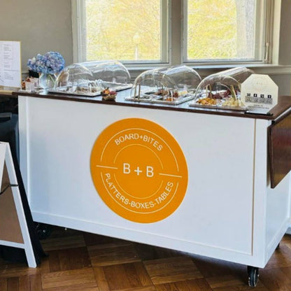 Round Mobile Cart Sign