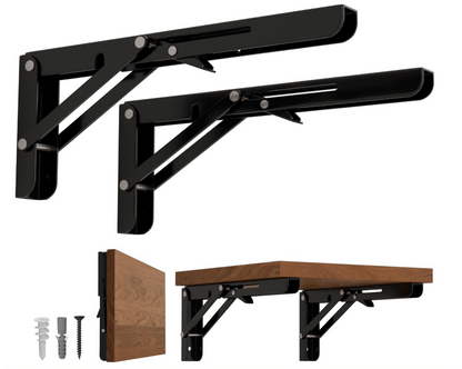 Locking "L" Bracket for Shelves and Wings - 2 hinges per box (8 inch)