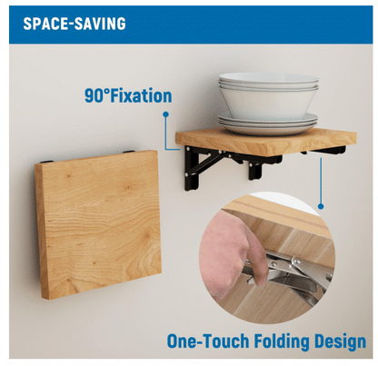 Locking "L" Bracket for Shelves and Wings - 2 hinges per box (8 inch)