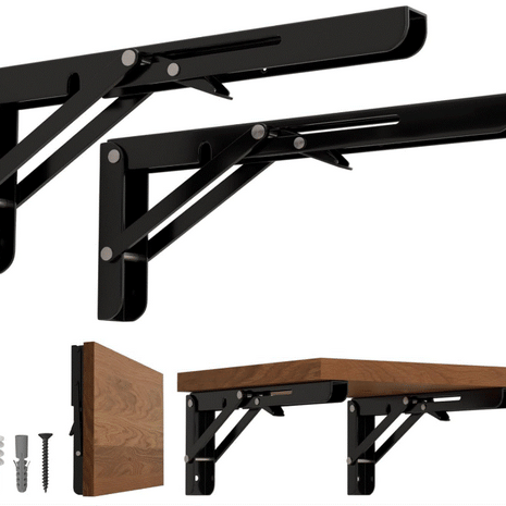 Locking "L" Bracket for Shelves and Wings - 2 hinges per box (8 inch)