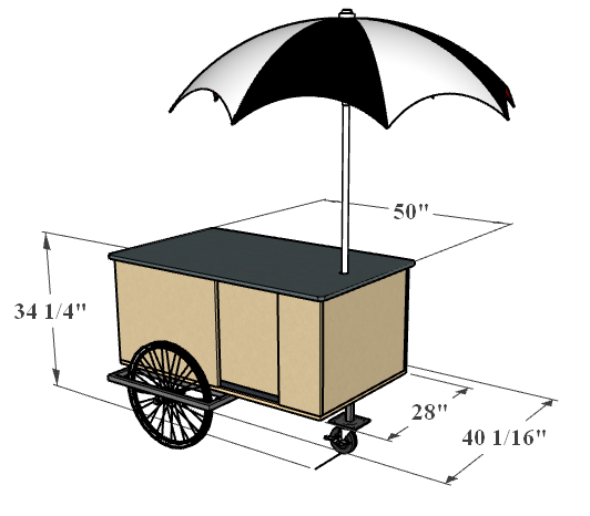 DIY Venesian Catering Cart Plan #0104 (CNC, SVG, and DFX Available)