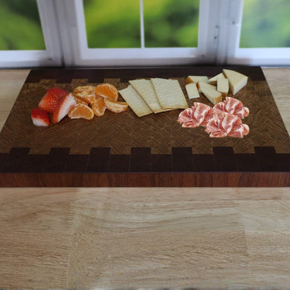 Sapele and White Oak End Grain Cutting Board