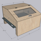 Copy of Custom Laser Enclosure Plans | Fits up to 45x45 Machines | Easy Adjusting Riser & Adjustable Height up to 13 Plus Inches