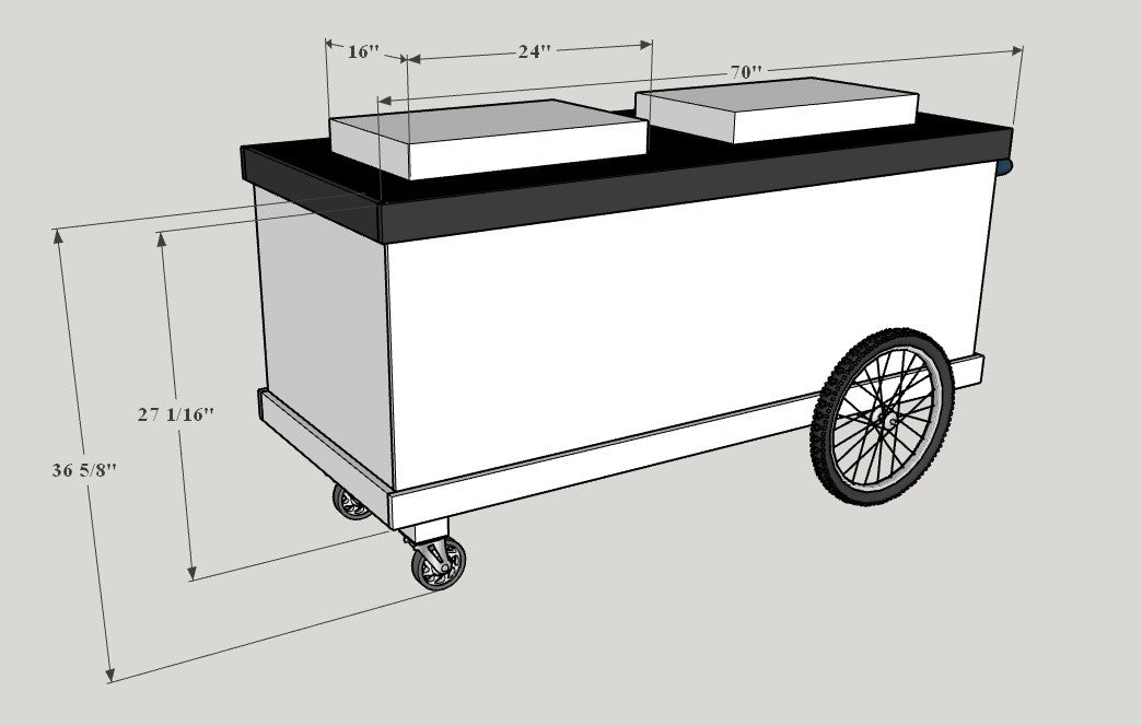 Event Beverage & Service Cart