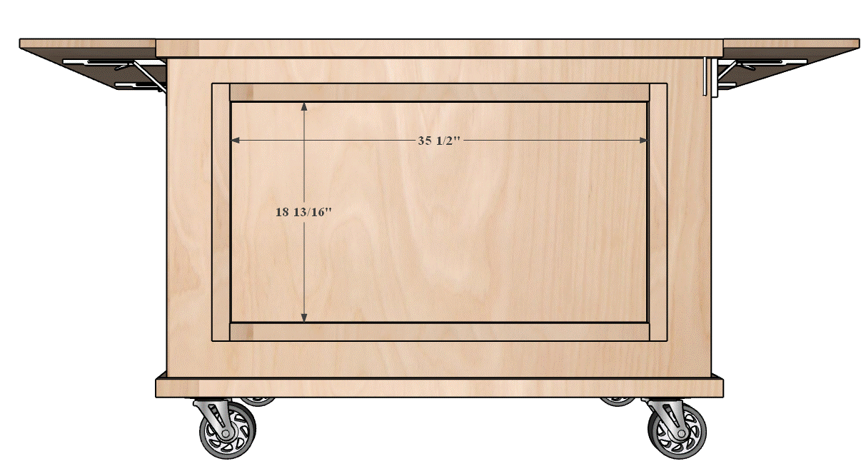 Cart #0107 - Portable Collapsible Charcuterie Cart