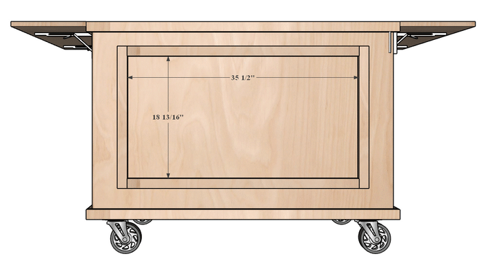 Cart #0107 - Portable Collapsible Charcuterie Cart