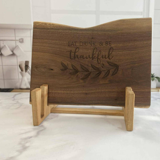 Wood Serving Board Stand