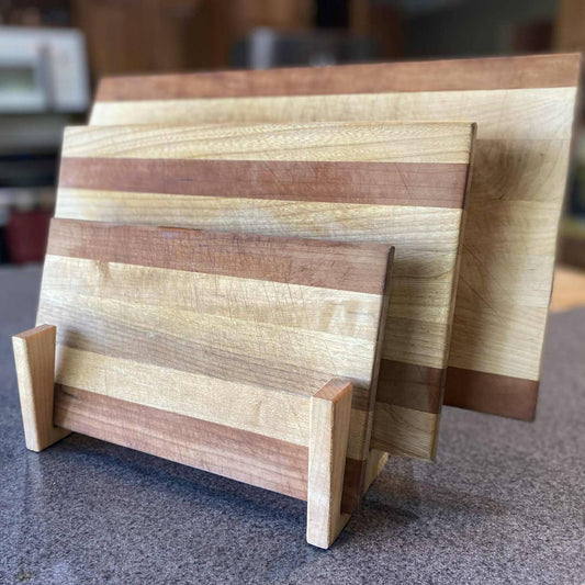 Wood Serving Board Stand