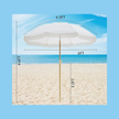 Umbrella - Blue and White Stripe 7ft.