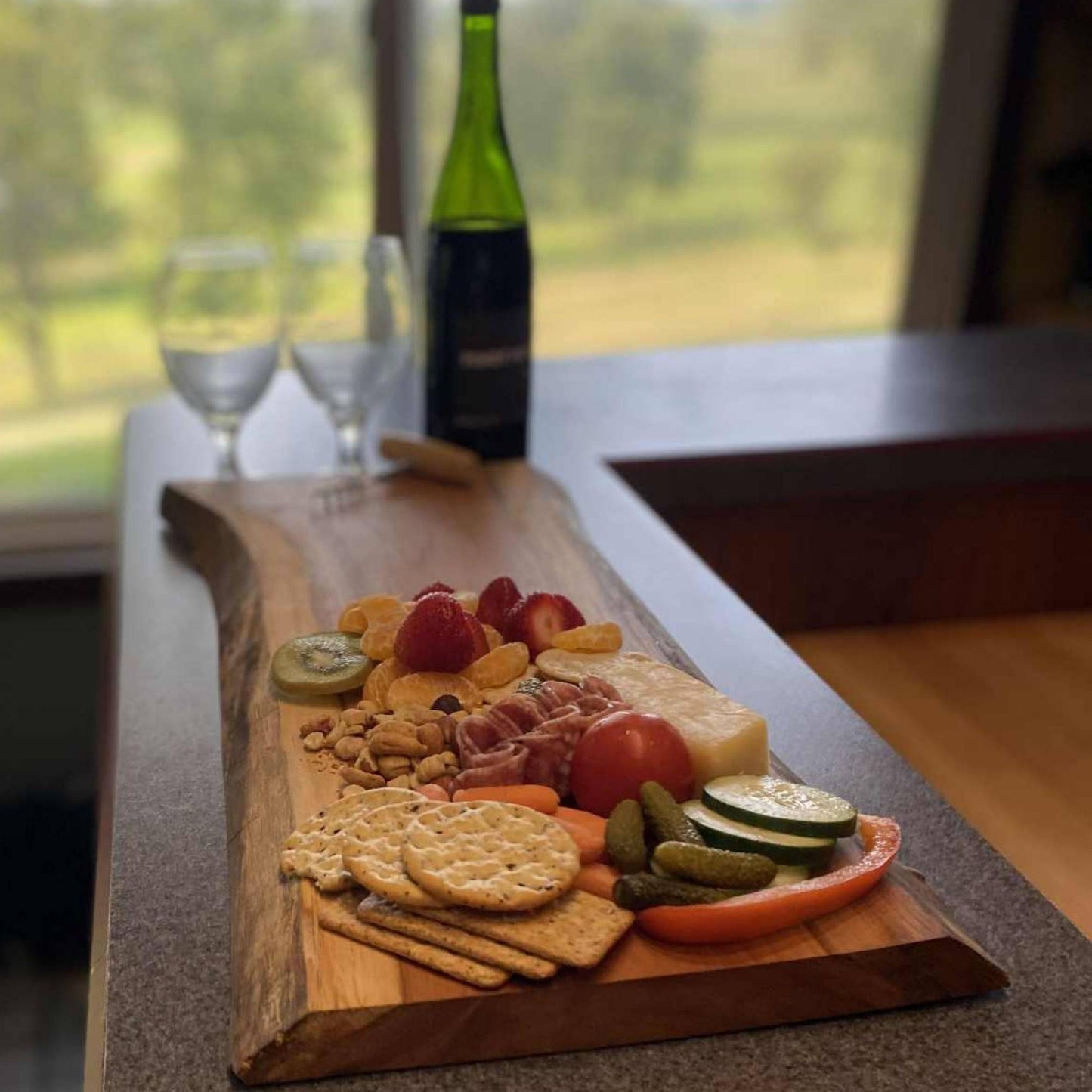 Cherry Live Edge Serving Board