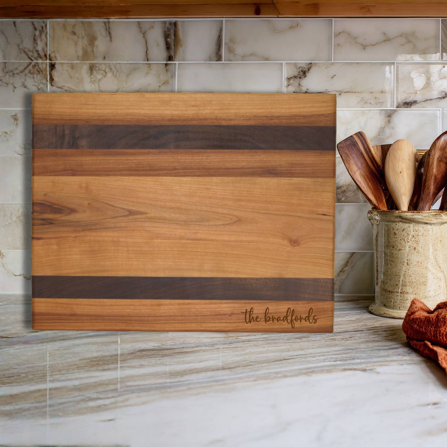 Cherry and Walnut Cutting Board